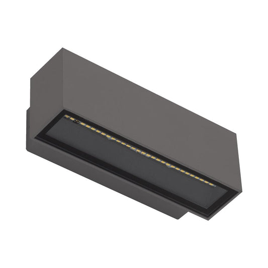 BLOCK-12 240V 12W Two Way LED Wall Light 5000K - Dark Grey Finish