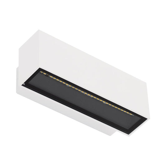 BLOCK-12 240V 12W Two Way LED Wall Light 5000K - White Finish