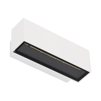 BLOCK-12 240V 12W Two Way LED Wall Light 5000K - White Finish
