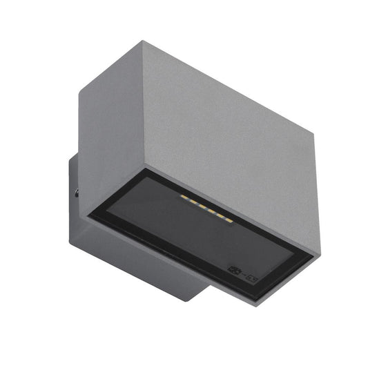 BLOCK-6 240V 6W Two Way LED Wall Light 5000K - Silver