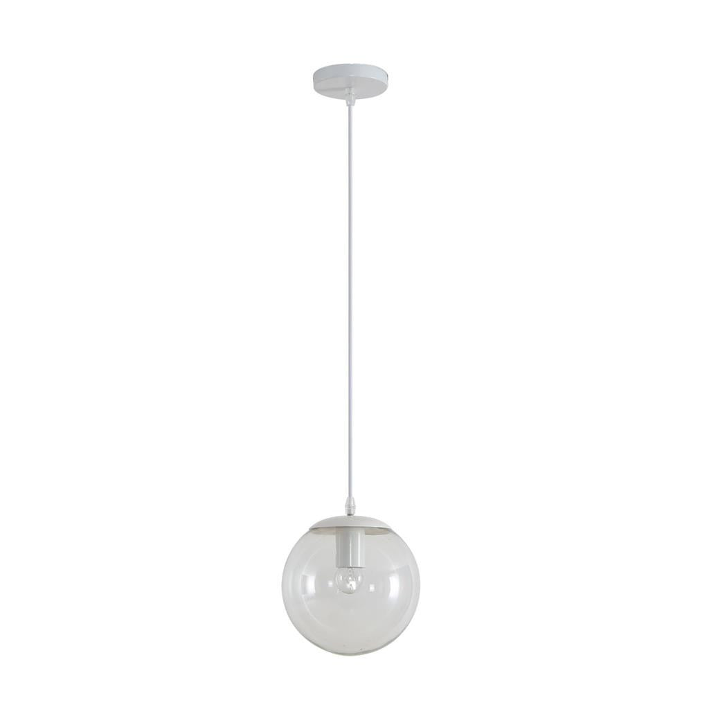 BUBBLE-200 CLEAR BALL 1XE27 PENDANT - White