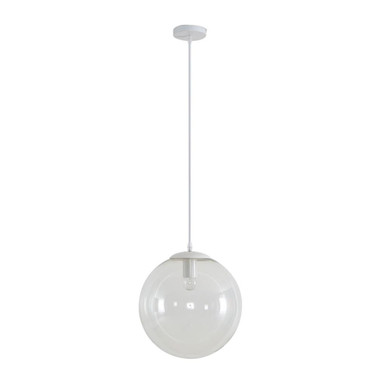BUBBLE-300 CLEAR BALL 1XE27 PENDANT - White