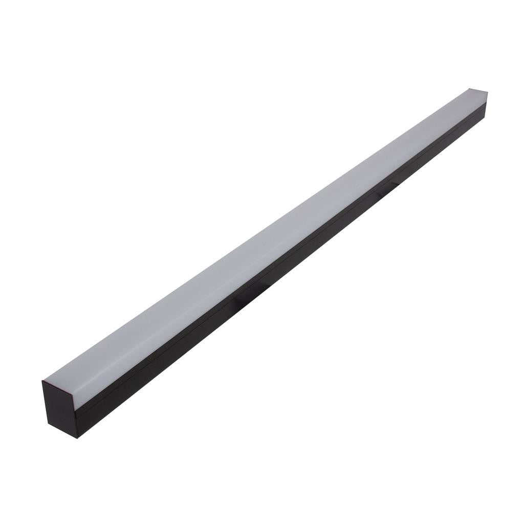 BLOC-42 1m Profile  c/w Square Diffuser - Black