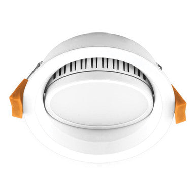 DECO-13 Round 13W Dimmable LED Tiltable Downlight DALI - White Frame