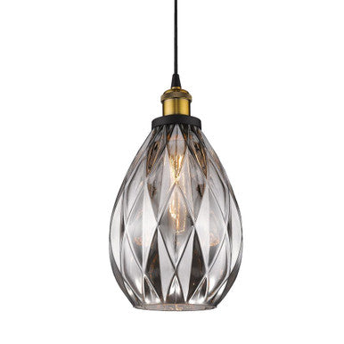 EVELYN GLASS 1XE27 PENDANT - Grey