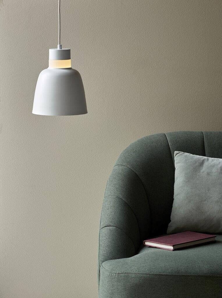 Emma 18 white pendant seating room.
