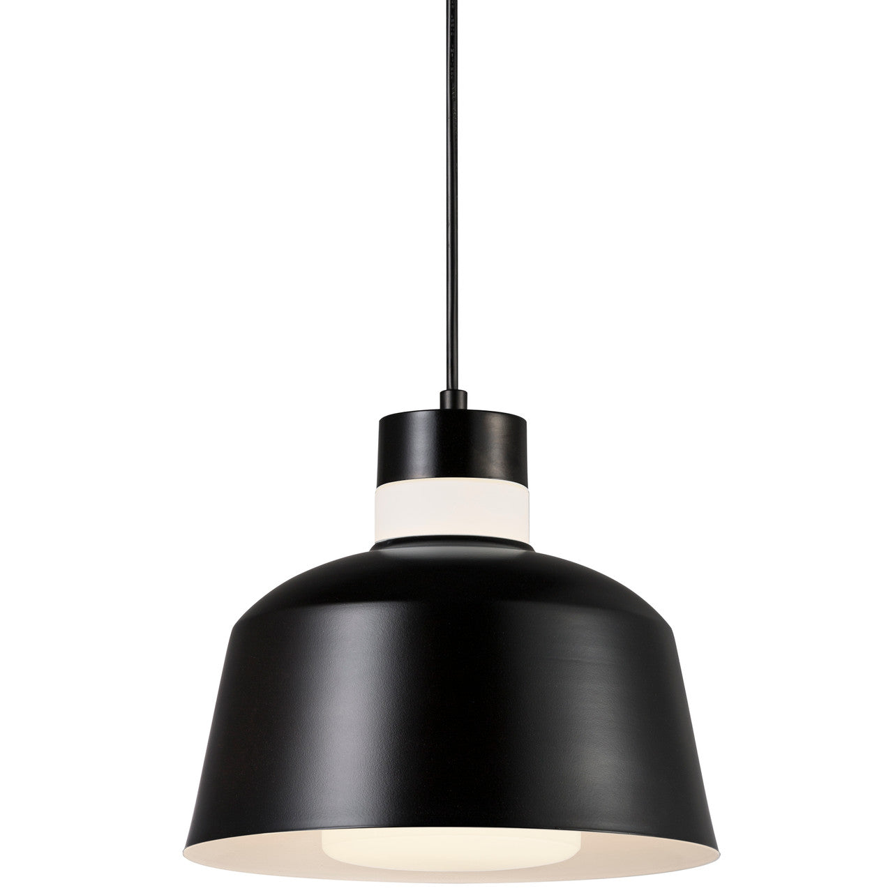 Emma 25 black pendant on.