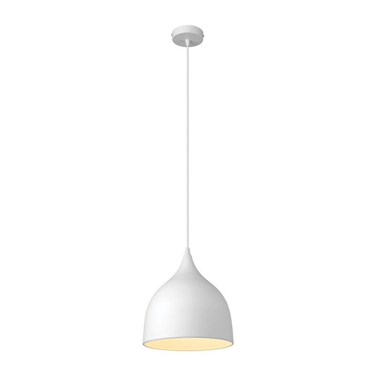 JADE 220MM SHADE 1XE27 PENDANT - White