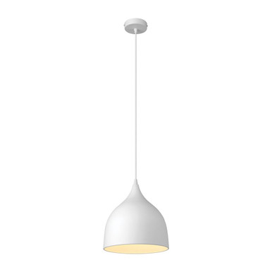 JADE 220MM SHADE 1XE27 PENDANT - White