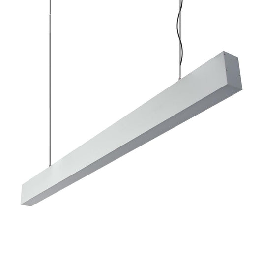 MAX-50 Two Way Pendant Profile 34.6W 1M C/W Opal 3000K - Aluminium
