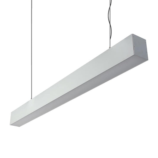 MAX-75MM Two Way Pendant 34.7W 1M C/W Opal 3000K - Aluminium