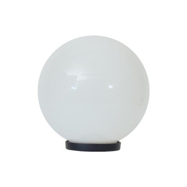 Polysphere 200mm Sphere 240V Polycarbonate Garden Light Black Base E27 - Opal