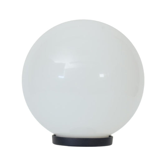 POLYSPHERE 300mm Sphere 240V Polycarbonate Garden Light Black Base E27 - Opal