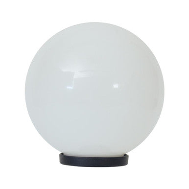 POLYSPHERE 300mm Sphere 240V Polycarbonate Garden Light Black Base E27 - Opal