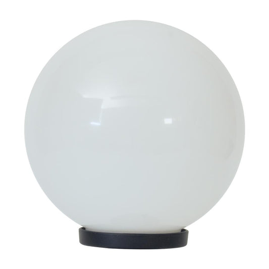 POLYSPHERE 400mm Sphere 240V Polycarbonate Garden Light Black Base E27 - Opal