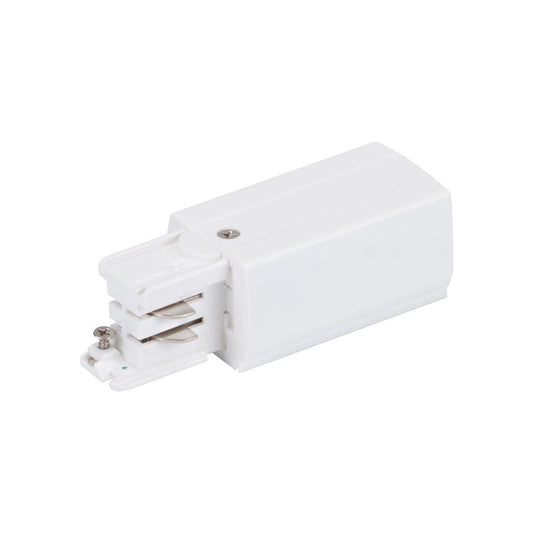 TRAK- 3-LLE 3 Circuit 240V Live Left End - White