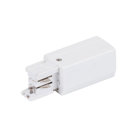 TRAK- 3-LRE 3 Circuit 240V Live Right End - White