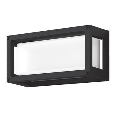 YORK-7 7W Led Rectangle Wall Light IP65 240v 5000K - Black