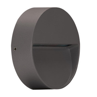 ZEKE-4-4W -RND Round Surface Mounted LED Steplight 3000K - Dark Grey