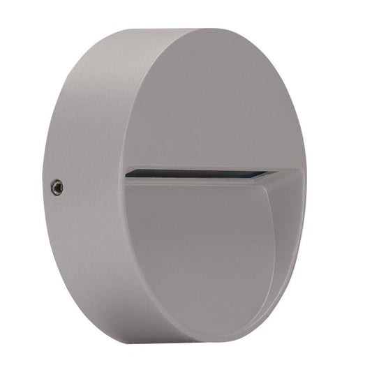 ZEKE-4-4W-RND Round Surface Mounted LED Steplight 5000K - Silver