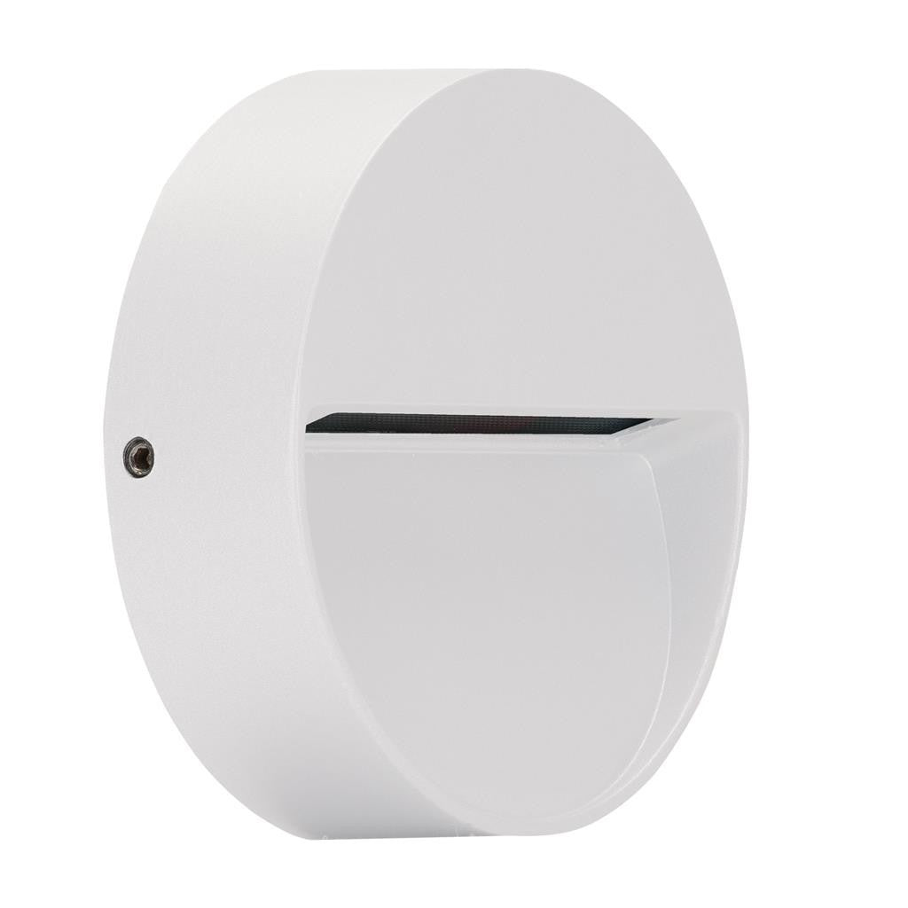 ZEKE-4-4W-RND Round Surface Mounted LED Steplight 5000K - White