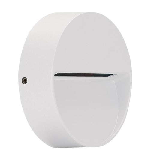 ZEKE-4-4W-RND Round Surface Mounted LED Steplight 5000K - White