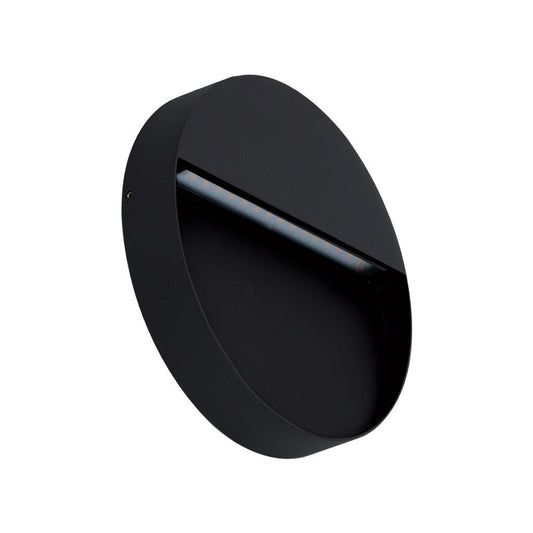 ZEKE-9- 9W Round LED Wall Light 240v 5000K - Black