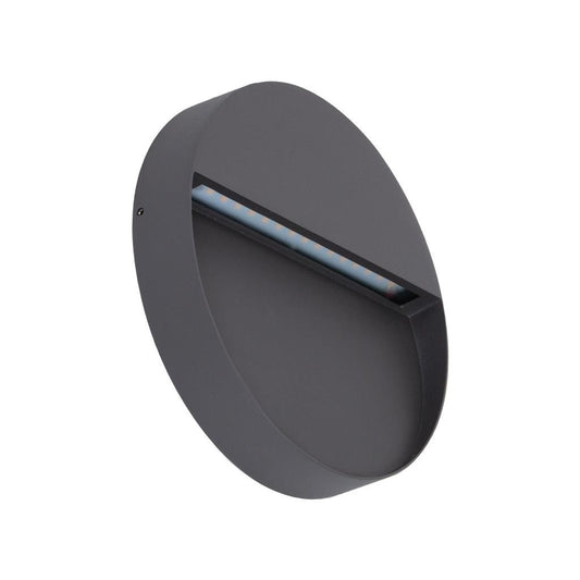 ZEKE-9- 9W Round LED Wall Light 240v 5000K - Dark Grey