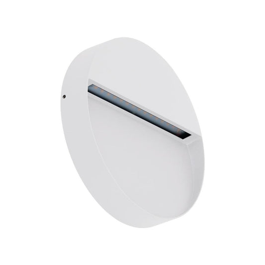 ZEKE-9- 9W Round LED Wall Light 240v 3000K - White