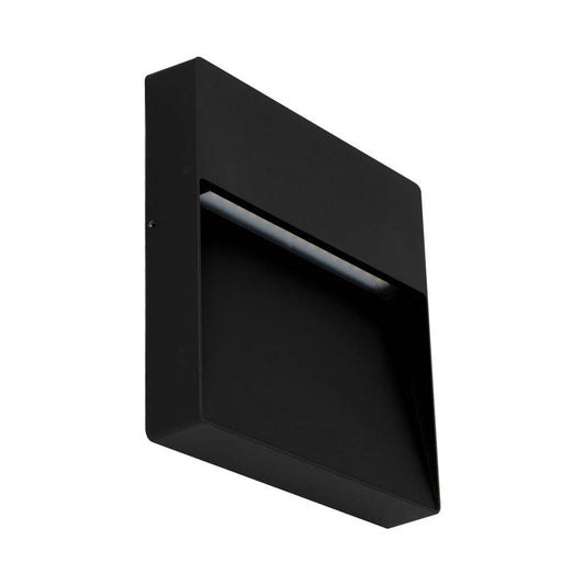 ZEKE-9- 9w Square LED Wall Light 240v 3000K - Black