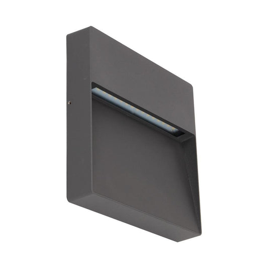 ZEKE-9- 9W Square LED Wall Light 240v 5000K - Dark Grey