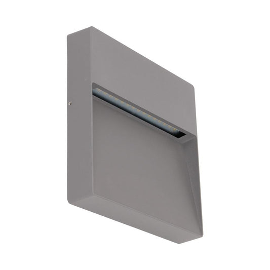 ZEKE-9- 9W Square LED Wall Light 240v 3000K - Silver