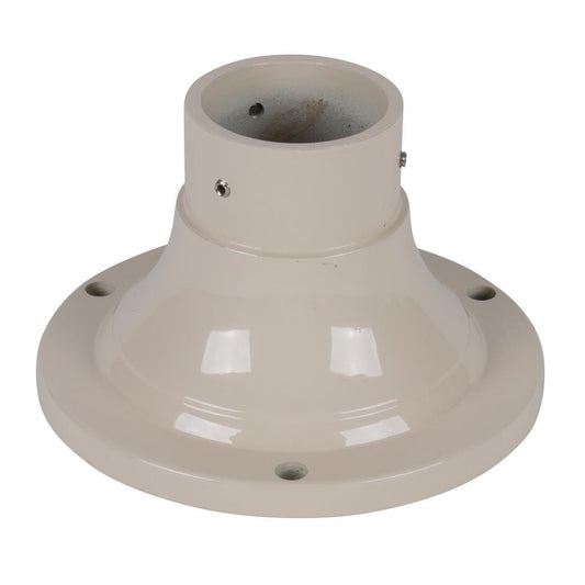 BB-100 Aluminium Bollard Base to suit 60-76mm outer diameter post - powder coated finish - Beige