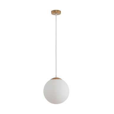 BUBBLE-250 OPAL BALL 1XE27 PENDANT - Satin Brass