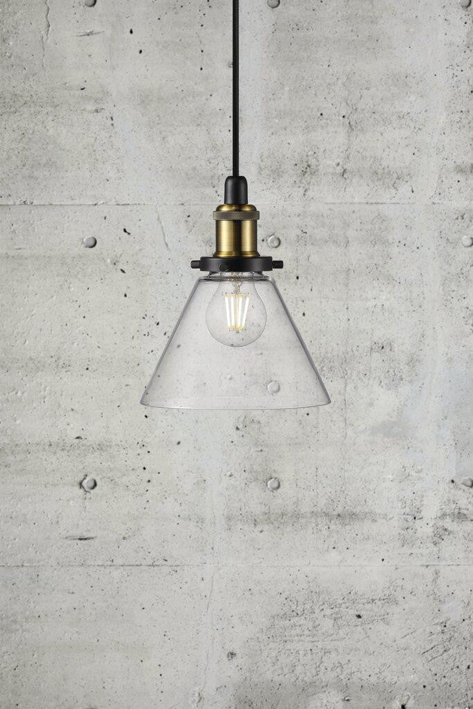 Disa clear pendant concreate background.