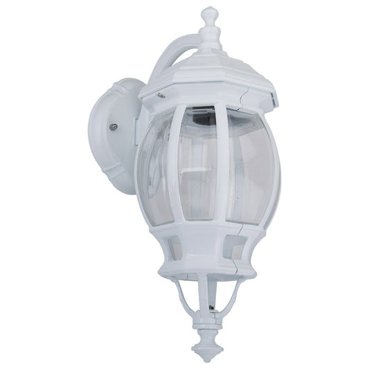 GT-1032 Vienna Curved Arm Downward Wall Light - Powder Coated Finish / B22 - White