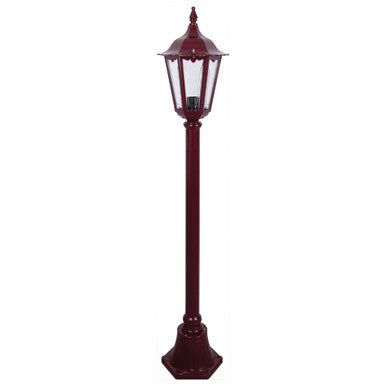 GT-134 Chester Single Head Short Post Light - Powder Coated Finish / B22 - Burgundy