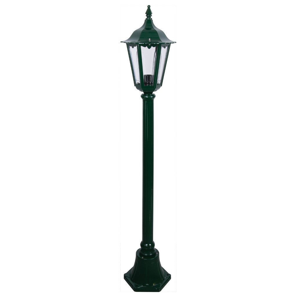 GT-134 Chester Single Head Short Post Light - Powder Coated Finish / B22 - Green
