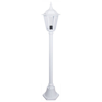 GT-134 Chester Single Head Short Post Light - Powder Coated Finish / B22 - White