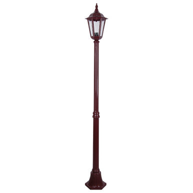 GT-136 Chester Twin Head Short Post Light - Powder Coated Finish / B22 - Burgundy