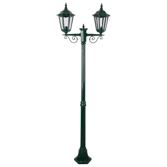 GT-137 Chester Twin Head Medium Post Light - Powder Coated Finish / B22 - Green