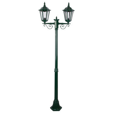GT-137 Chester Twin Head Medium Post Light - Powder Coated Finish / B22 - Green