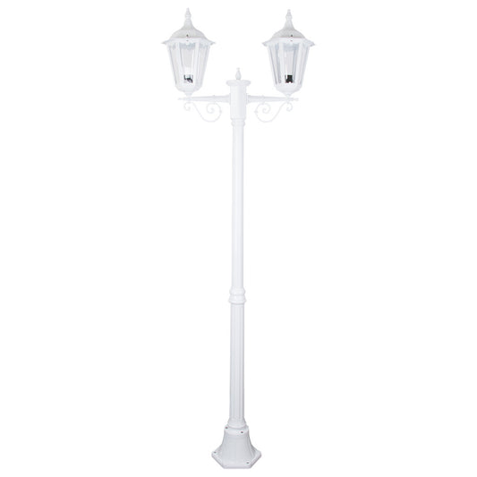 GT-137 Chester Twin Head Medium Post Light - Powder Coated Finish / B22 - White