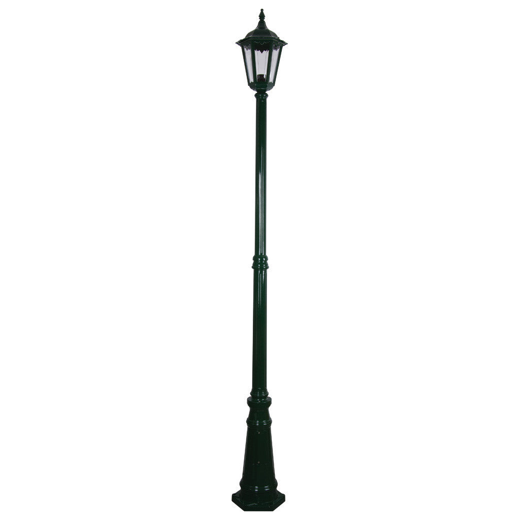 GT-138 Chester Single Head Tall Post Light - Powder Coated Finish / B22 - Green