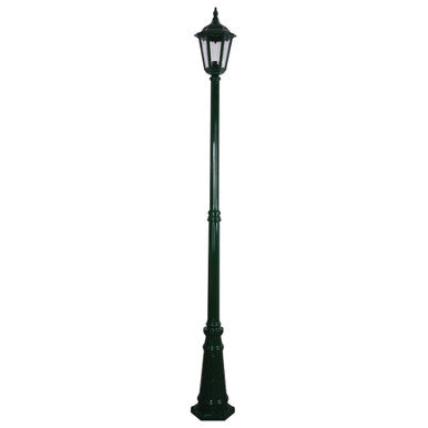 GT-138 Chester Single Head Tall Post Light - Powder Coated Finish / B22 - Green