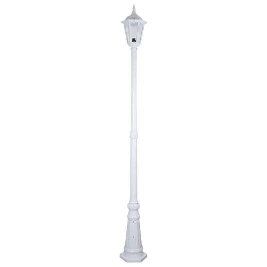 GT-138 Chester Single Head Tall Post Light - Powder Coated Finish / B22 - White