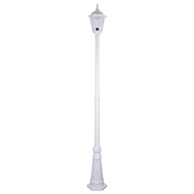 GT-138 Chester Single Head Tall Post Light - Powder Coated Finish / B22 - White