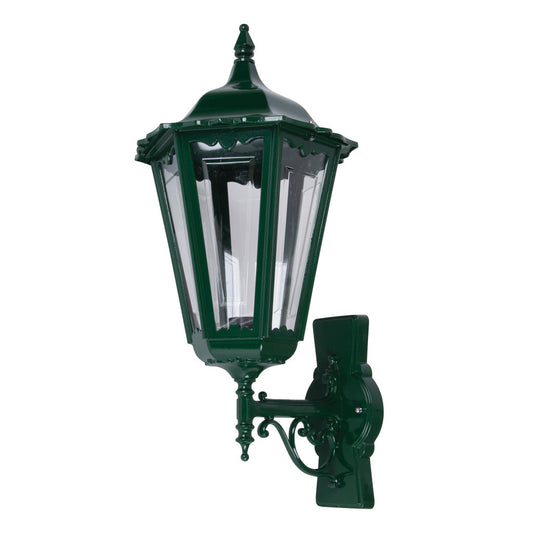 GT-161 Chester Large Upward Wall Light - Powder Coated Finish / B22 - Green