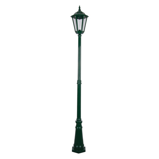 GT-168 Chester Large Single Head Tall Post Light - Powder Coated Finish / B22 - Green
