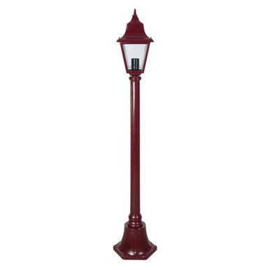GT-234 Paris Single Head Short Post Light - Powder Coated Finish / B22 - Burgundy